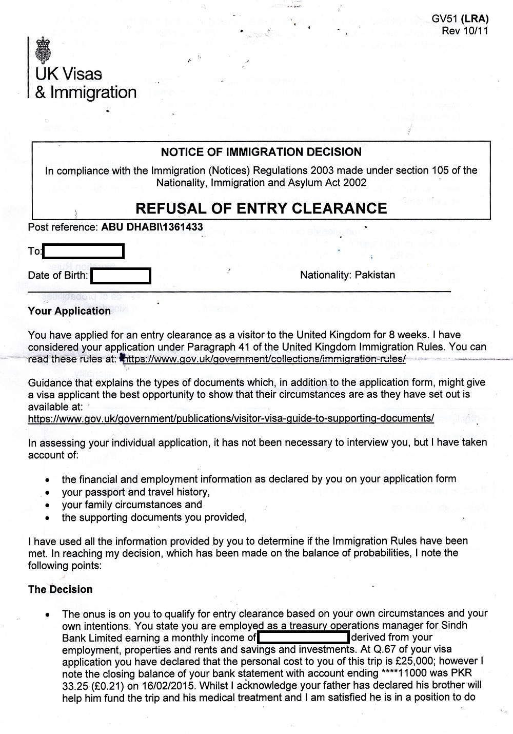 Application For UK Special Visa Attendant For Medical Treatment Twice Application For UK Special Visa Attendant For Medical Treatment Twice