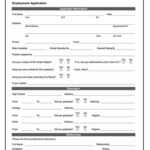 Employment Application Template 11 Free Printable Word Excel PDF