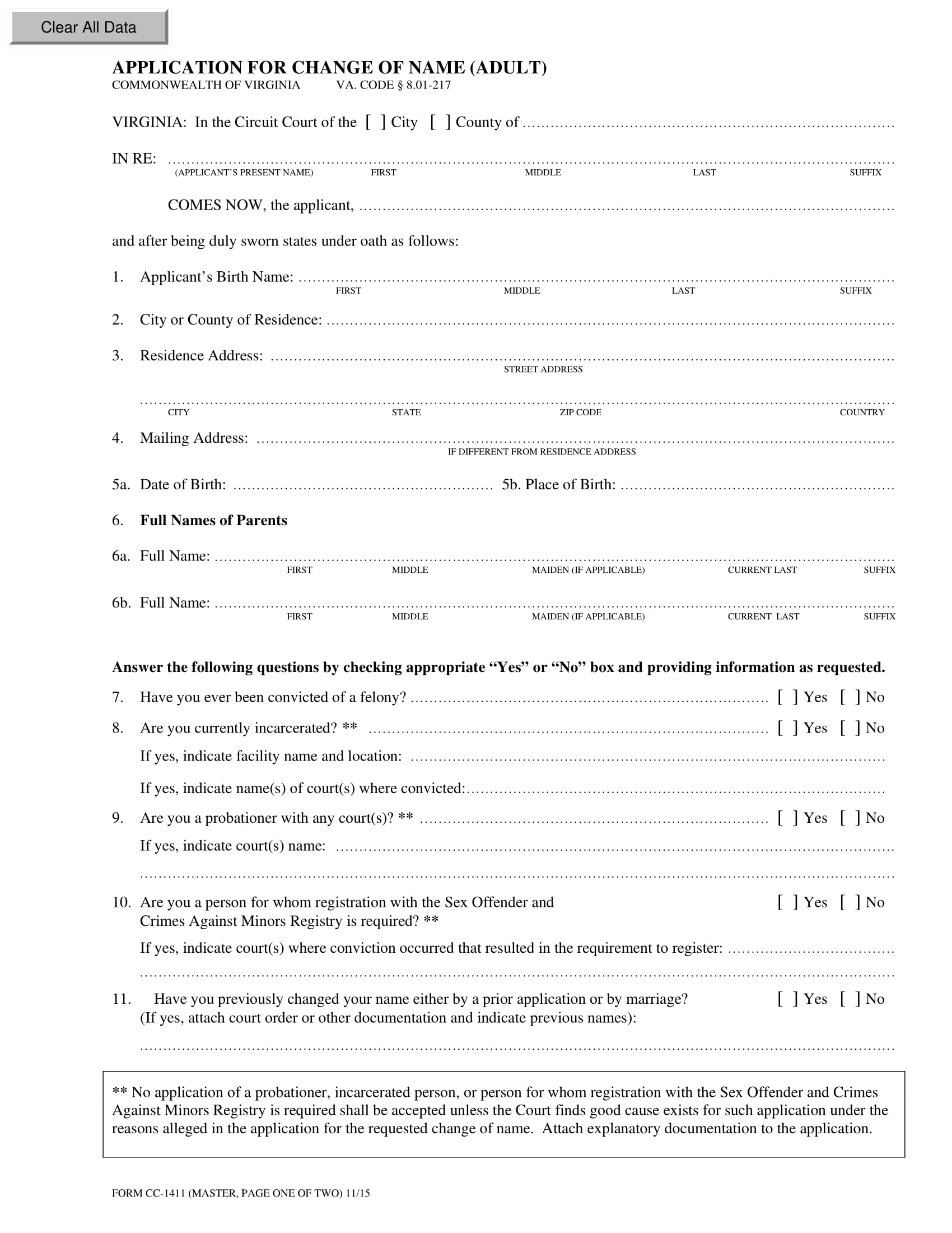 FREE 4 Legal Name Change Forms In PDF MS Word FREE 4 Legal Name Change Forms In PDF MS Word
