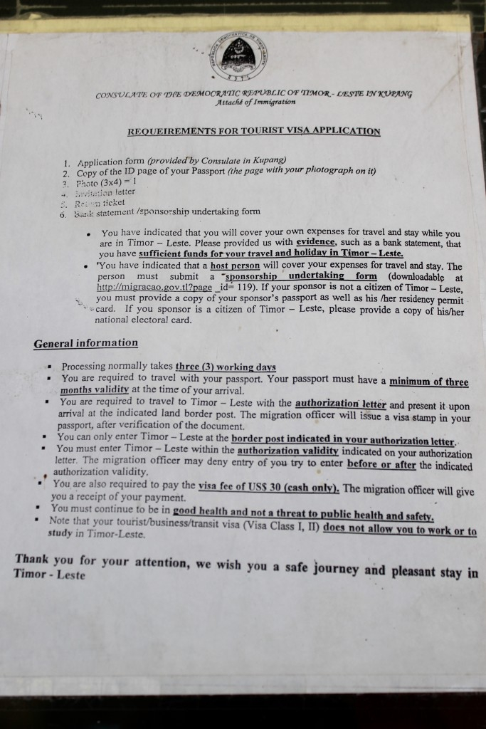 How To Get An East Timor Visa In Kupang Indonesia DIY Travel HQ