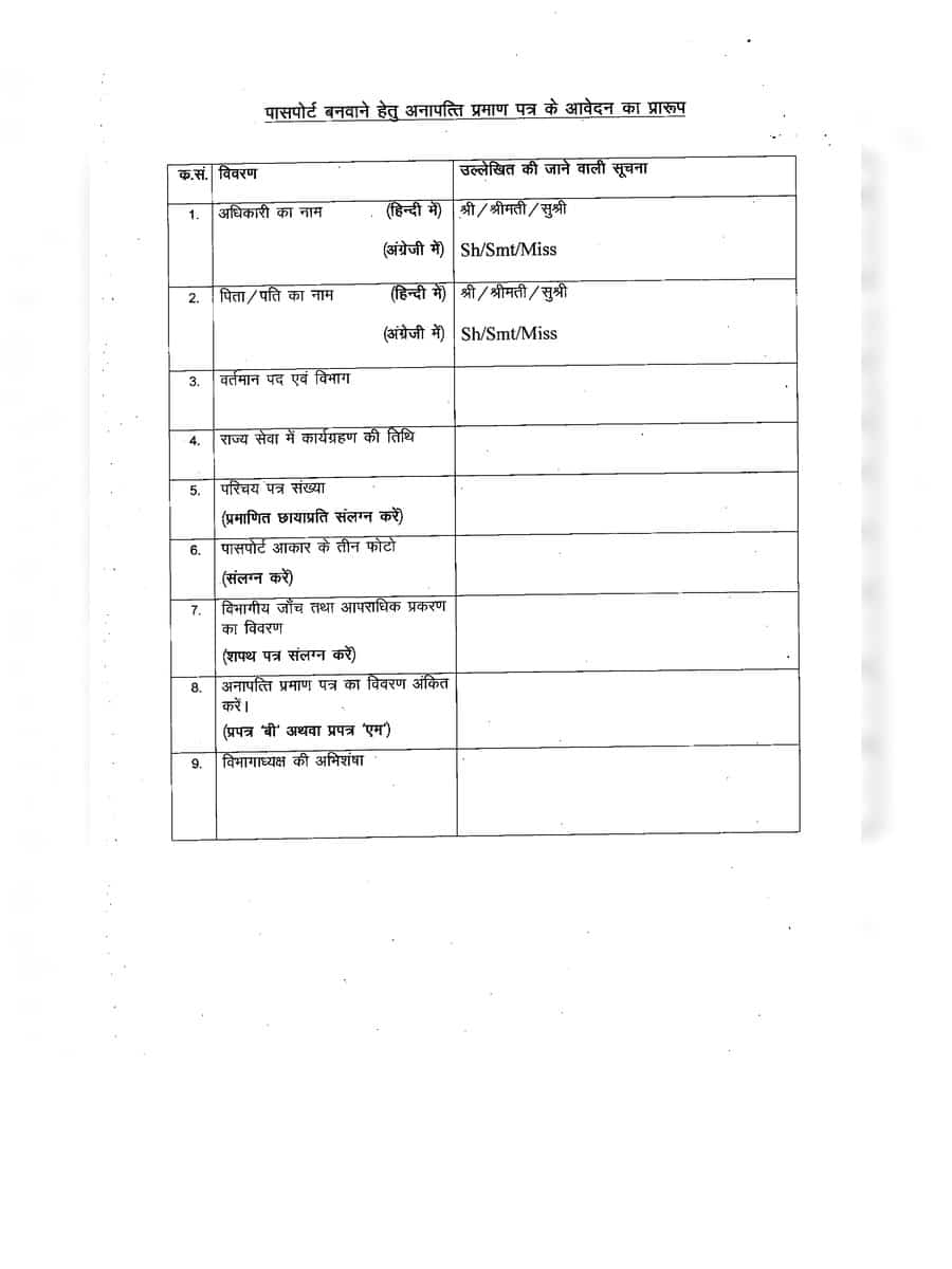 PDF Passport No Objection Certificate Proforma For Govt Employee PDF Passport No Objection Certificate Proforma For Govt Employee