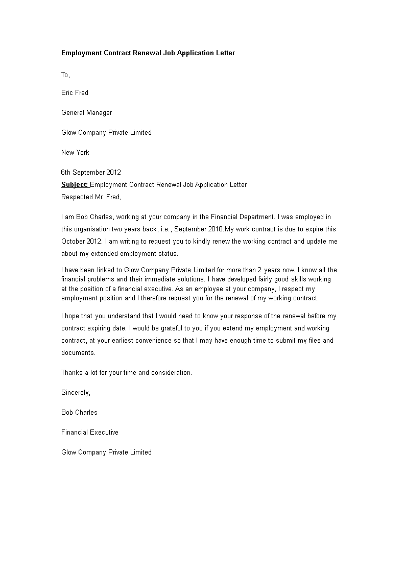 Sample Letter Of Intent Not To Renew Employment Contract US Opor Sample Letter Of Intent Not To Renew Employment Contract US Opor